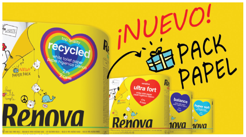 Cutting-edge innovation: Portugal’s Renova recently launched toilet paper wrapped in paper instead of plastic.