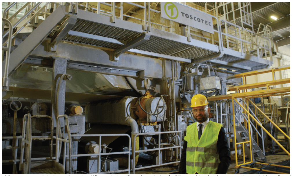 “We have an investment plan in a new tissue mill and AfH converting lines. We are also conducting a feasibility analysis in order to invest in a new tissue mill in Western Europe,” - Fatih Çapar