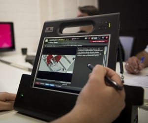 The ProTablet can be docked and integrated with the customer’s own IT system