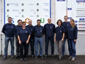 Neuss staff with site manager Bernd Bichbeimer (forth from right)