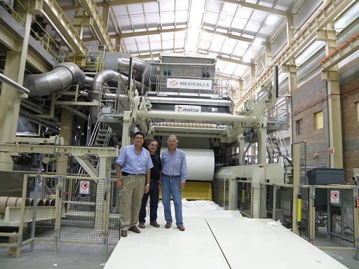 Startup day: (l-r) operations director Dario Palma y Meza, project director Fernando De La Torre and president Mario Garcia