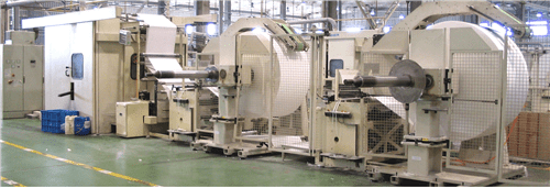 Gold Hongye’s paper processing company’s box facial production line