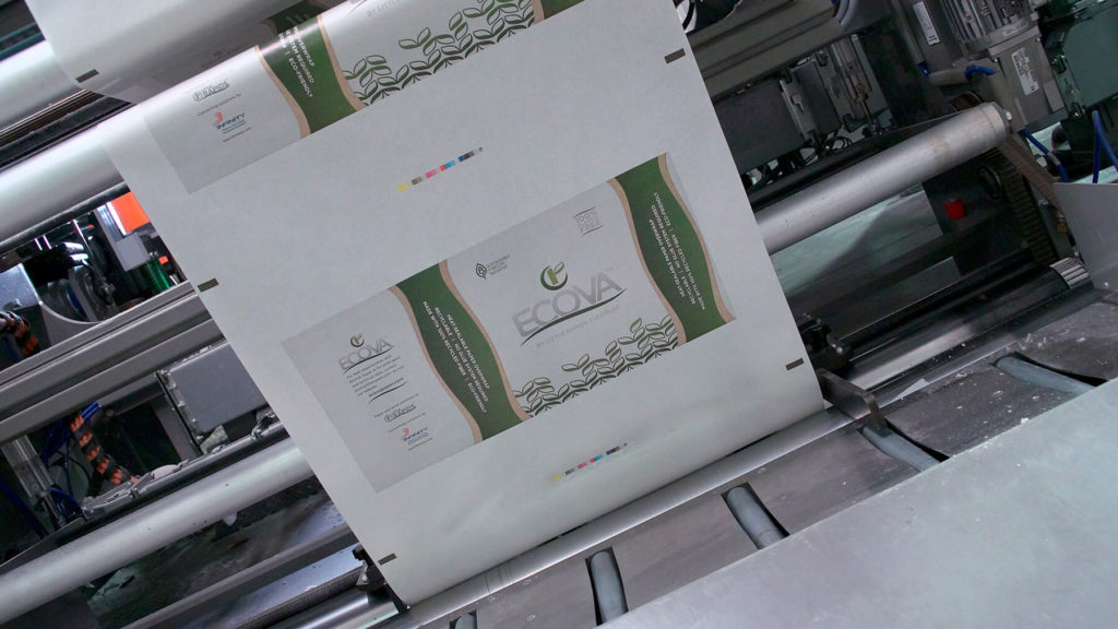 Ecova paper overwrap reel on Infinity Eclipse T4 wrapper unwind