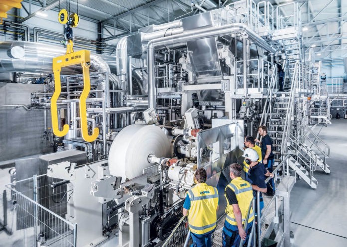 Advance in dry crepe tissue: Andritz’s new tissue machines PrimeLineVRT with its Vertical Crescent Former enhancing dewatering of the fibre web Advance in dry crepe tissue: Andritz’s new tissue machines PrimeLineVRT with its Vertical Crescent Former enhancing dewatering of the fibre web